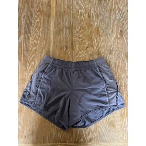 Lululemon Purple Run Speed Short Shorts Ruffle Detail Lined Women's Sz 4